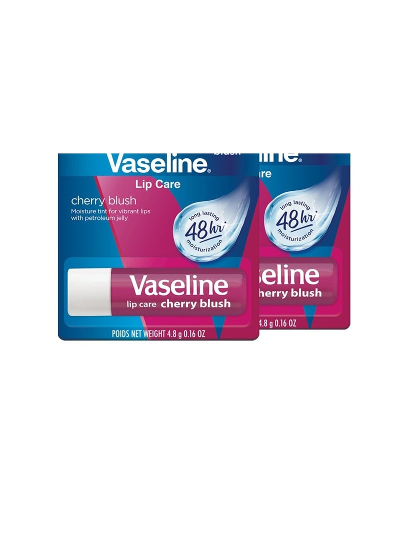 فازلين للعناية بالشفاه، مرطب شفاه ملون بنكهة الكرز، 4.8 غرام (عبوة من قطعتين) - Image 1